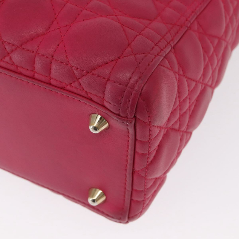 【日本直送】Christian Dior Lady Dior Canage 手提包 真皮 2way 粉金配色 正品 157410V-13