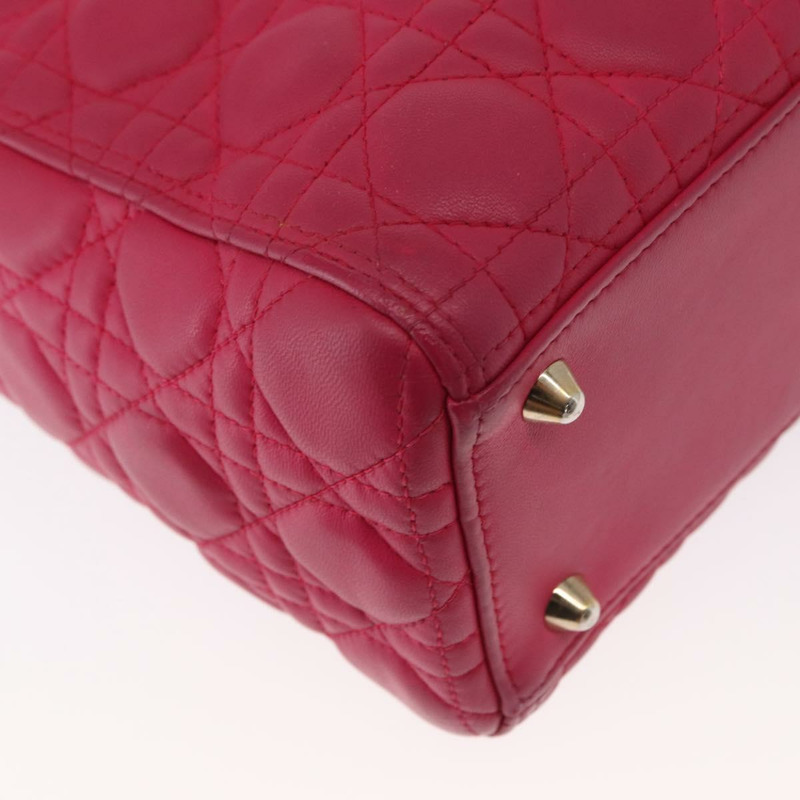 【日本直送】Christian Dior Lady Dior Canage 手提包 真皮 2way 粉金配色 正品 157410V-14