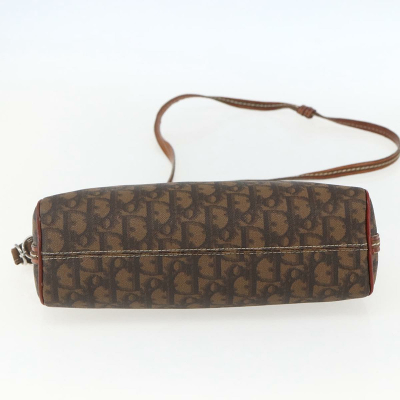 【日本直送】Christian Dior Trotter Romantic 肩背包 PVC 棕色銀色 正品 157408V-4