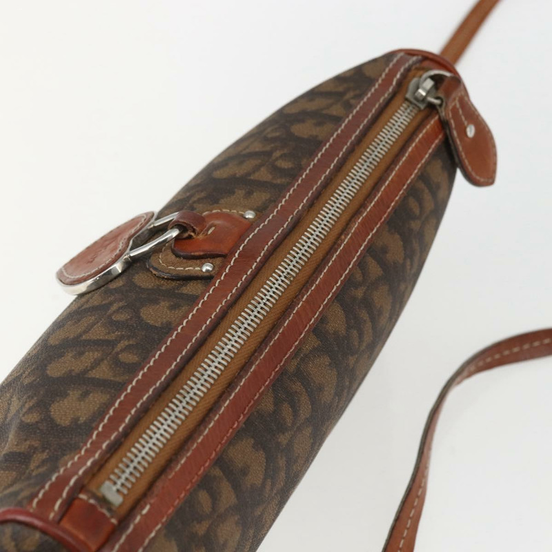【日本直送】Christian Dior Trotter Romantic 肩背包 PVC 棕色銀色 正品 157408V-5