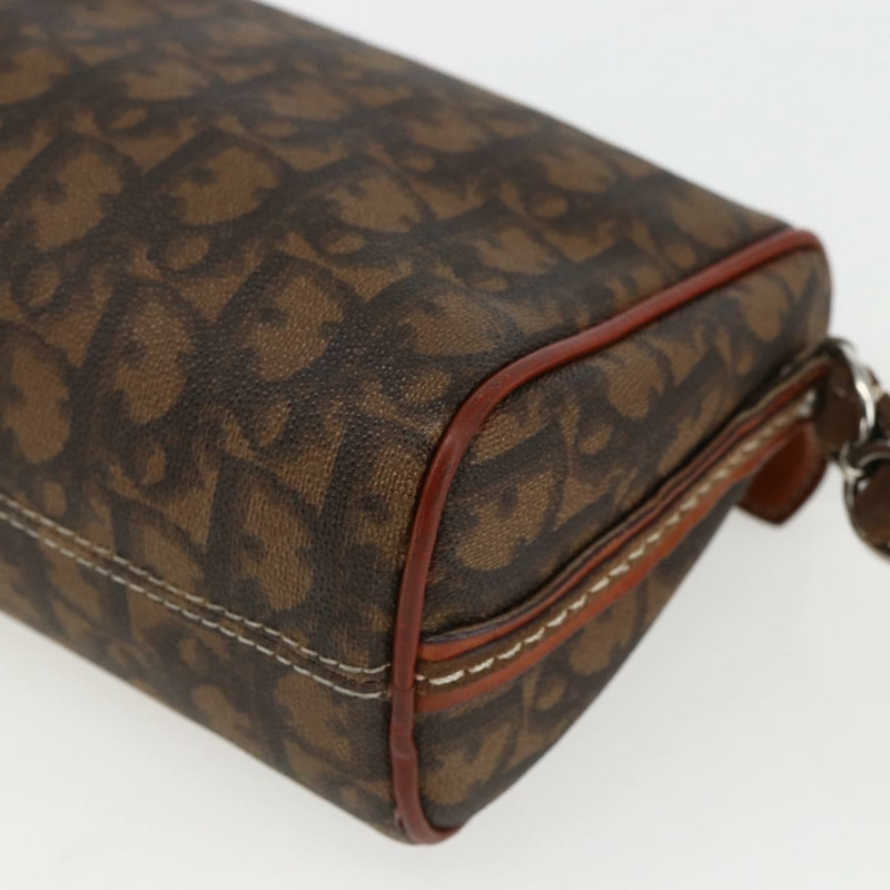 【日本直送】Christian Dior Trotter Romantic 肩背包 PVC 棕色銀色 正品 157408V-15