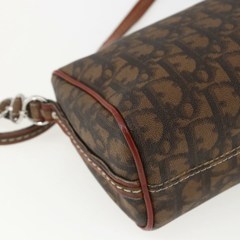 【日本直送】Christian Dior Trotter Romantic 肩背包 PVC 棕色銀色 正品 157408V-16