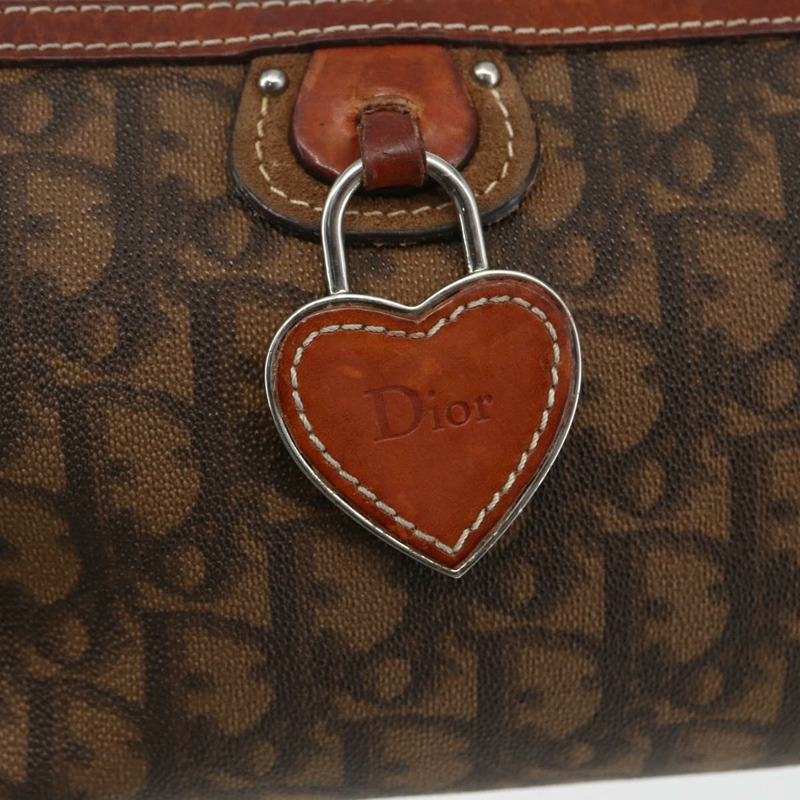 【日本直送】Christian Dior Trotter Romantic 肩背包 PVC 棕色銀色 正品 157408V-17