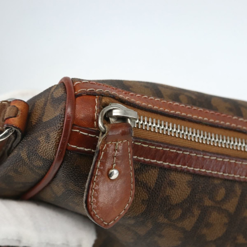 【日本直送】Christian Dior Trotter Romantic 肩背包 PVC 棕色銀色 正品 157408V-18