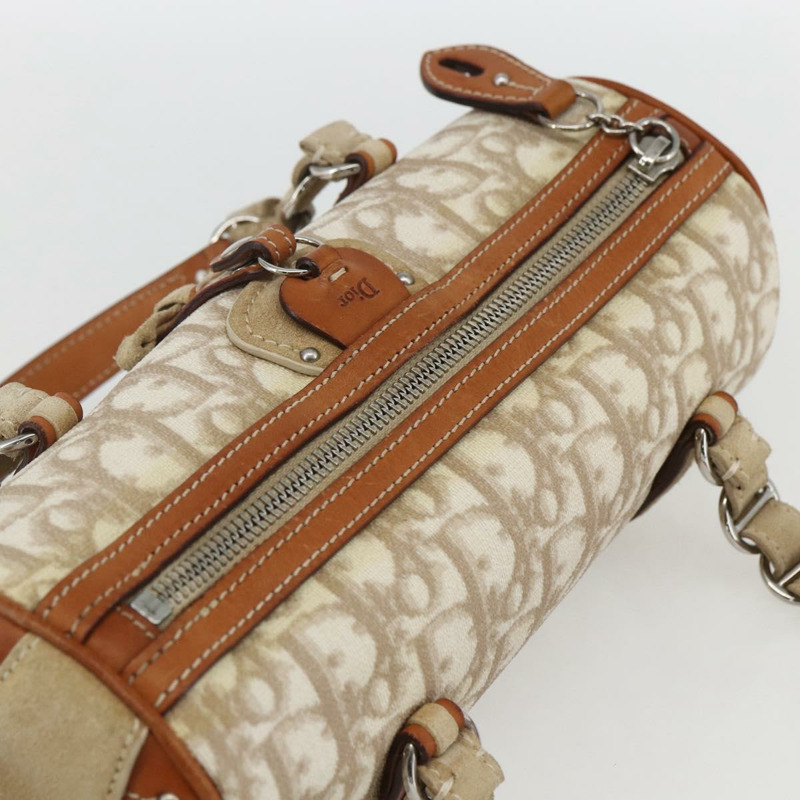 【日本直送】Christian Dior Trotter帆布浪漫手提包 PVC 米色銀色 正品 158880V-5