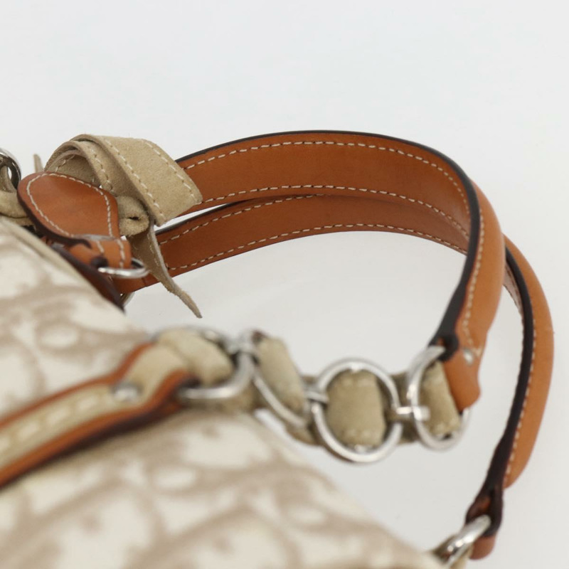 【日本直送】Christian Dior Trotter帆布浪漫手提包 PVC 米色銀色 正品 158880V-13