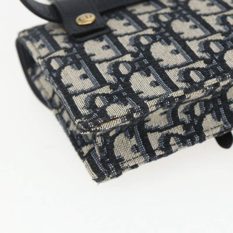 【日本直送】Christian Dior Trotter帆布馬鞍腰包，海軍藍/金色，正品，貨號158879SAM-15