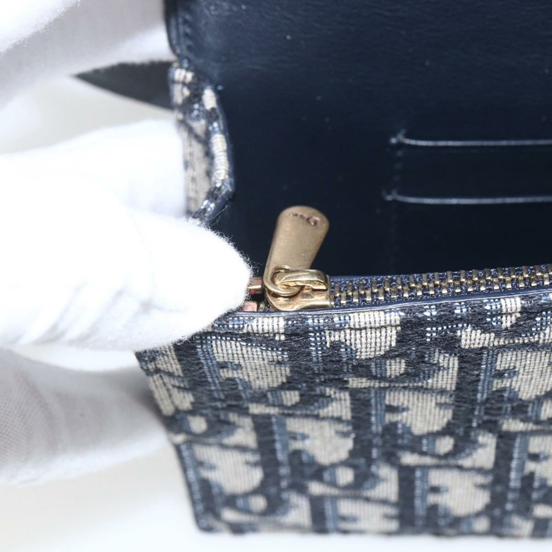 【日本直送】Christian Dior Trotter帆布馬鞍腰包，海軍藍/金色，正品，貨號158879SAM-16