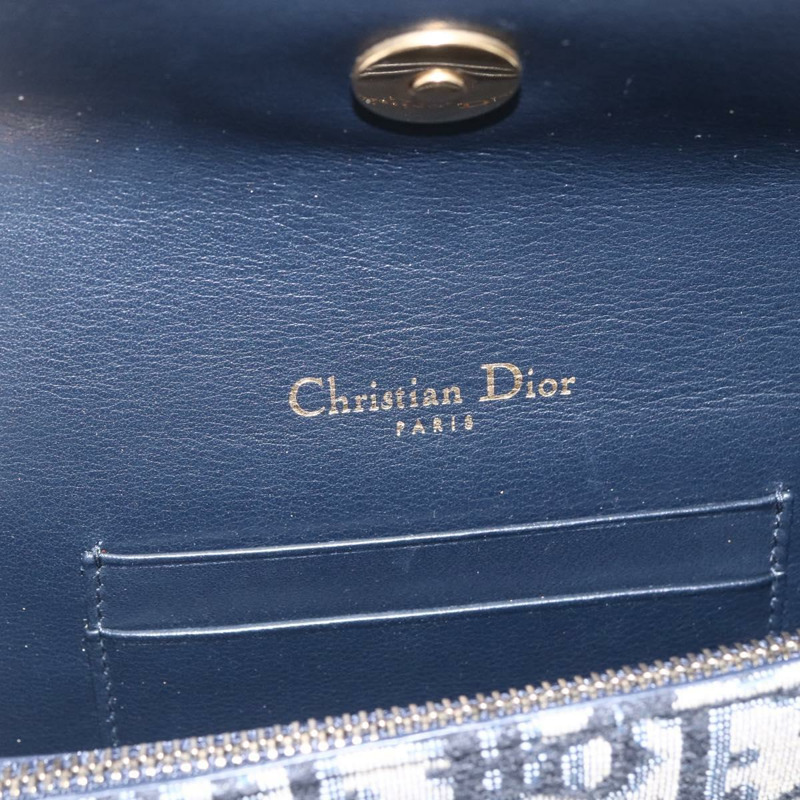 【日本直送】Christian Dior Trotter帆布馬鞍腰包，海軍藍/金色，正品，貨號158879SAM-17