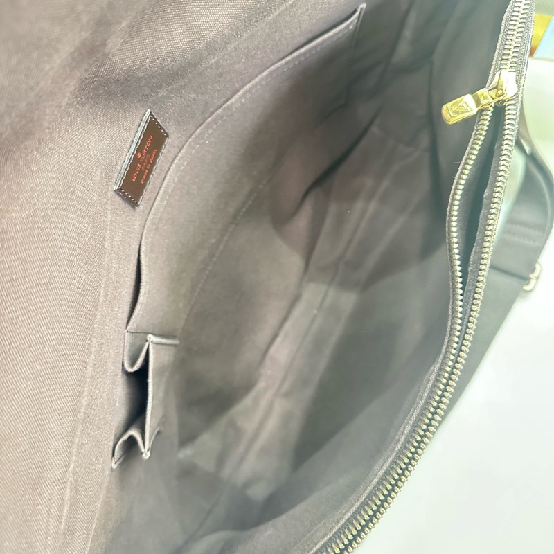 LV 郵差包、路易威登/棋盤格布魯克林 公文包/尺寸33*28*10/配件：無-7