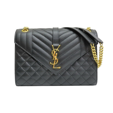 黑色牛皮 Envelope Medium Chain 肩背包 487206【SAINT LAURENT YSL 聖羅蘭】 487206