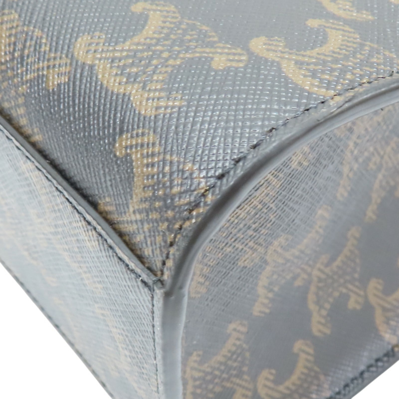 棕色 Triomphe帆布 Cabas 老花琴譜包 Medium Vertical Cabas 兩用包【CELINE 賽琳】 194432-13