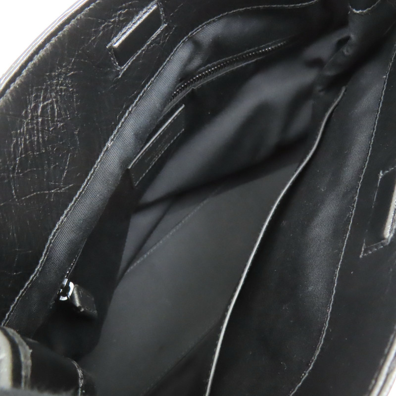 黑色 牛皮 NIKI復古皮革購物袋 肩背包【SAINT LAURENT YSL 聖羅蘭】 589951-4