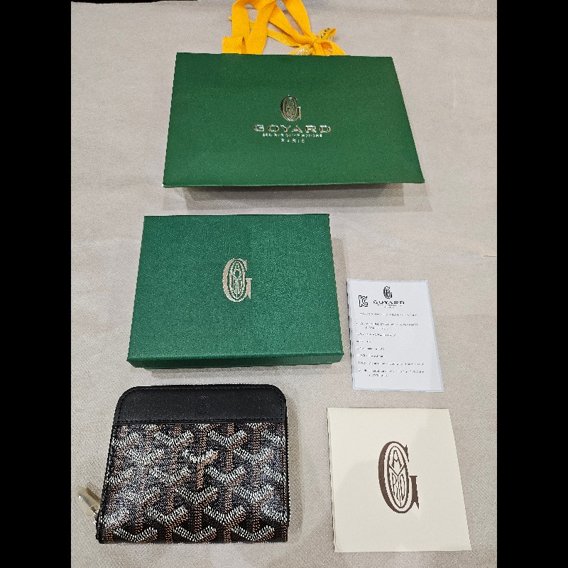 全新 Goyard Matignon PM Wallet 黑色 卡包 零錢包 皮夾-10