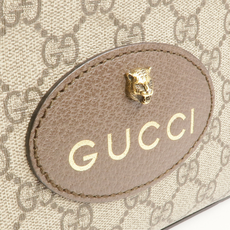 GUCCI 塗層帆布Neo Vintage GG Supreme金扣肩背袋-8