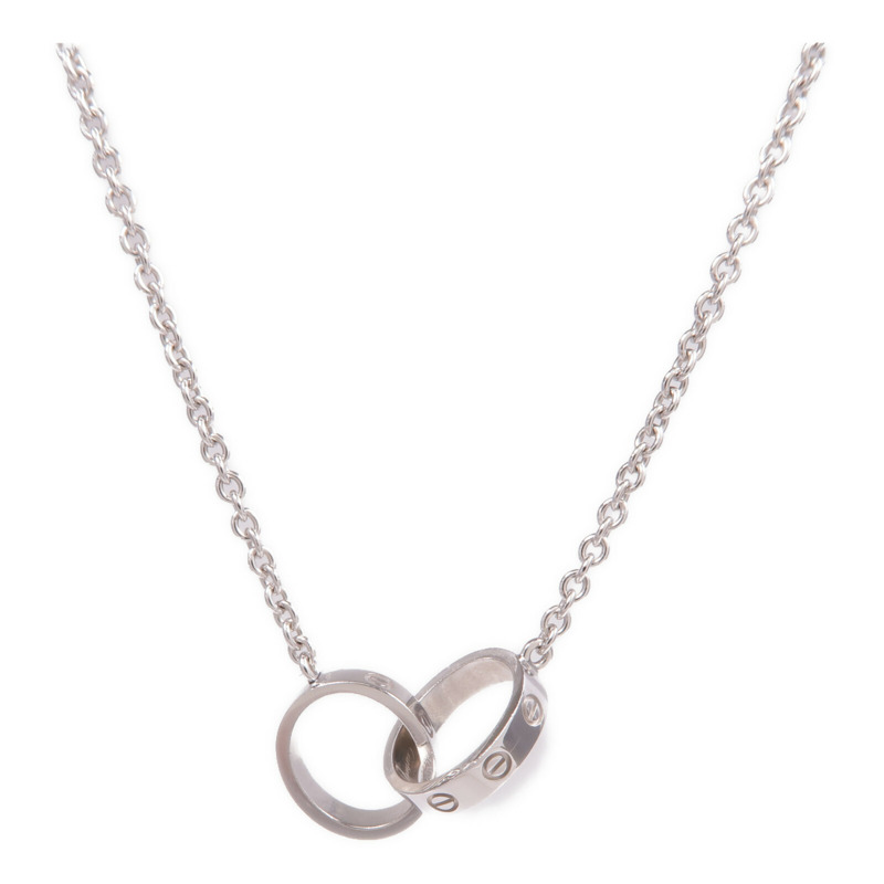 CARTIER 18K白金Love Pendant項鍊-1