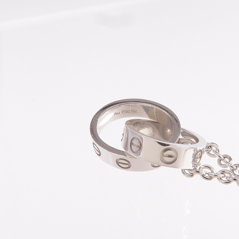 CARTIER 18K白金Love Pendant項鍊-6