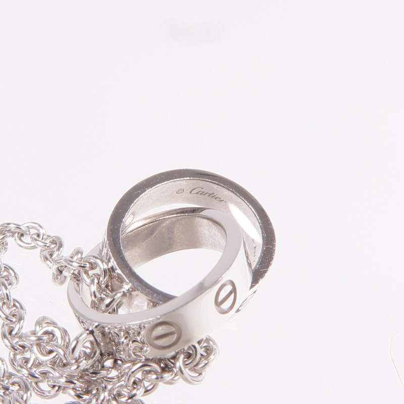 CARTIER 18K白金Love Pendant項鍊-7