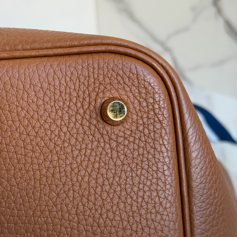 🎄 HERMES菜籃子 P22 金棕金扣 金剛色-15