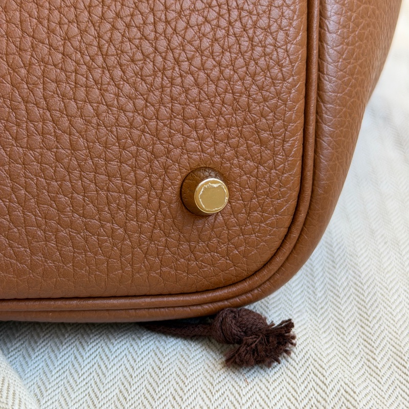 🎄 HERMES菜籃子 P22 金棕金扣 金剛色-17