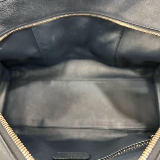 東區正精品㊣LOEWE Amazona 28 深藍色牛皮銀扣手提包 RZ6079-2