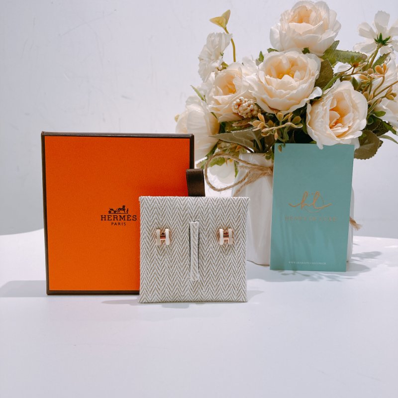 TW4599 Hermes愛馬仕 迷你H雙拼色耳環 Mini Pop H Earrings-6