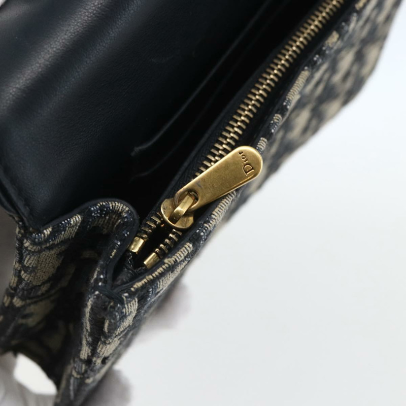 【日本直送】Christian Dior Trotter帆布馬鞍腰包 海軍藍 金色 正品 bs31962-9