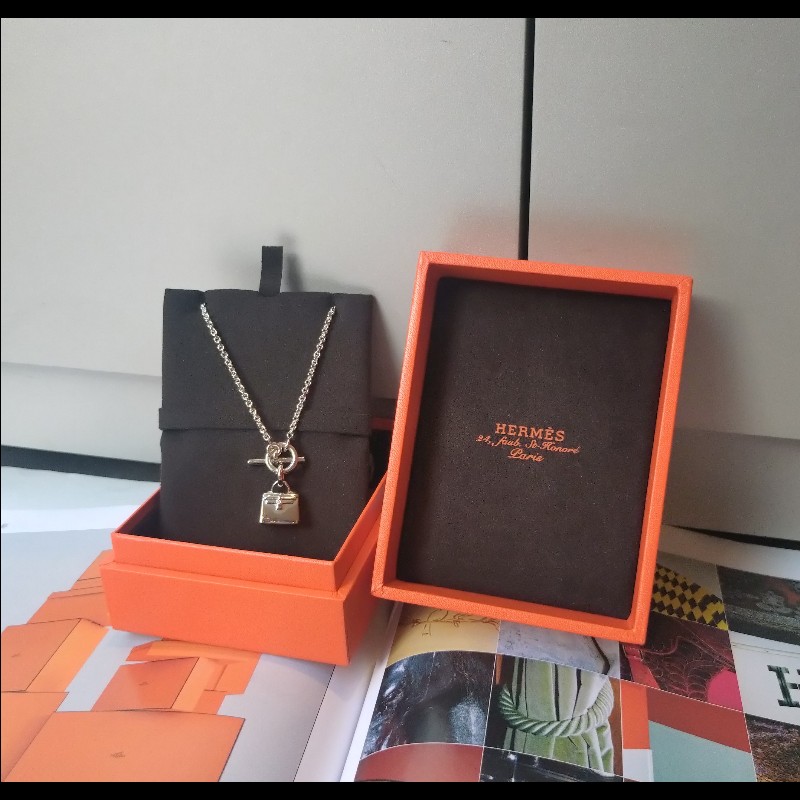 Hermes 925 銀凱莉項鍊-0