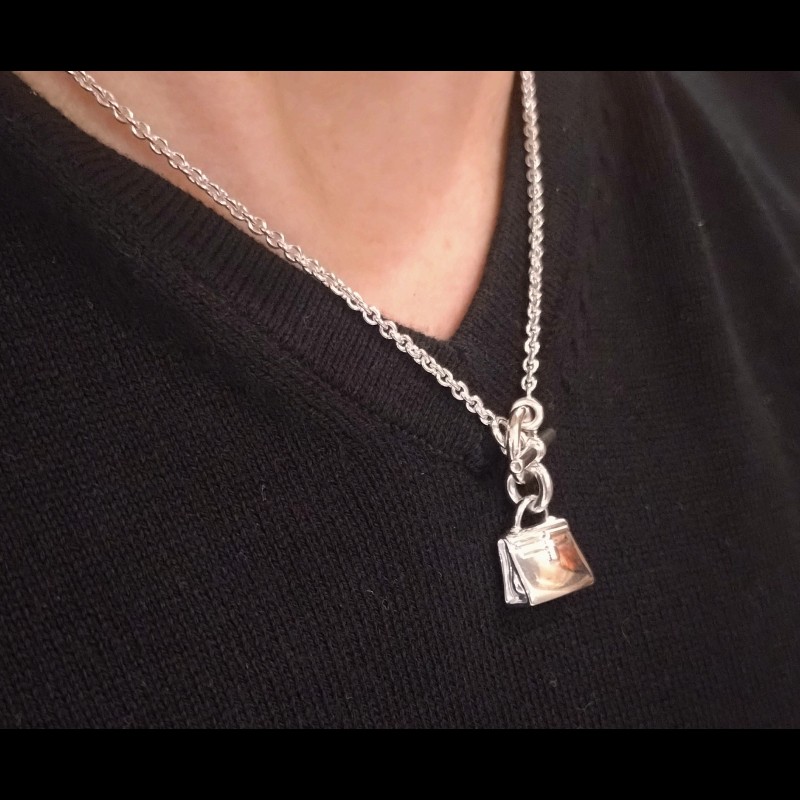 Hermes 925 銀凱莉項鍊-5