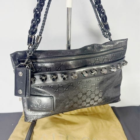 Gucci 黑色酷炫肩背包