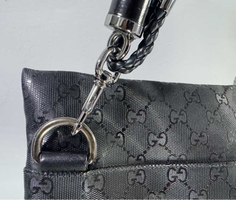 Gucci 黑色酷炫肩背包-5