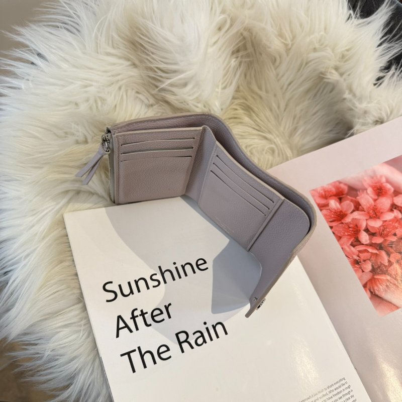 LV Victorine 灰粉色三折錢包-4