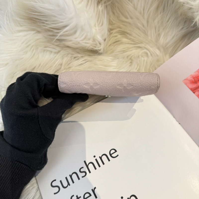 LV Victorine 灰粉色三折錢包-8