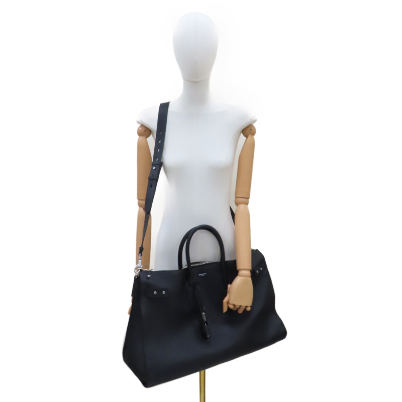 黑色 牛皮 Sac De Jour 48h 旅行袋 兩用包【SAINT LAURENT YSL 聖羅蘭】 480584-10