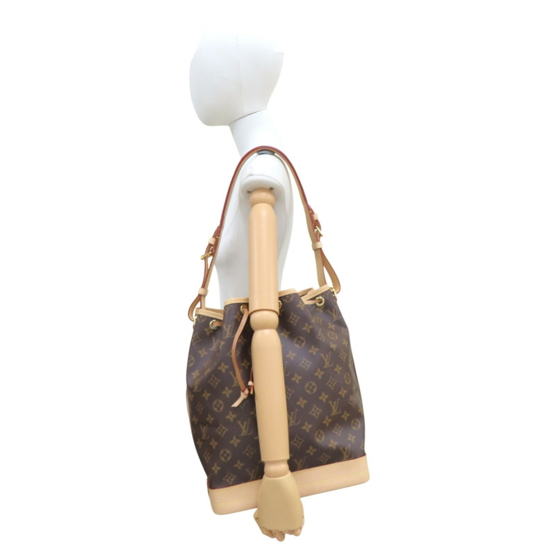 棕色 原花 帆布 Noe yr0 肩背包【LOUIS VUITTON LV 路易威登】 M46976-8