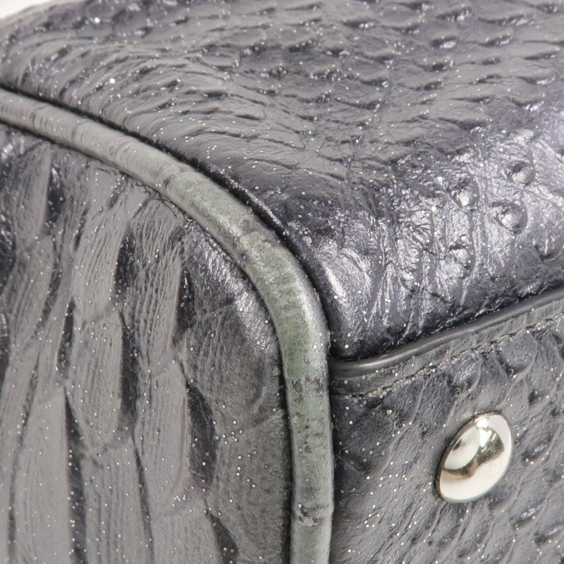 COACH 牛皮皮革2 Way Shoulder Bag銀扣手挽肩背兩用袋-9