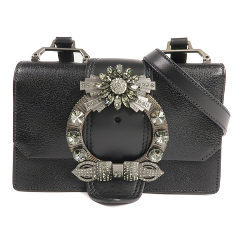 Miu Miu 山羊皮皮革Shoulder Bag銀扣肩背袋