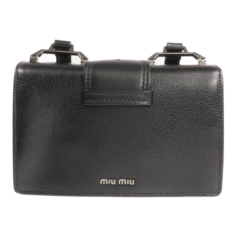 Miu Miu 山羊皮皮革Shoulder Bag銀扣肩背袋-2