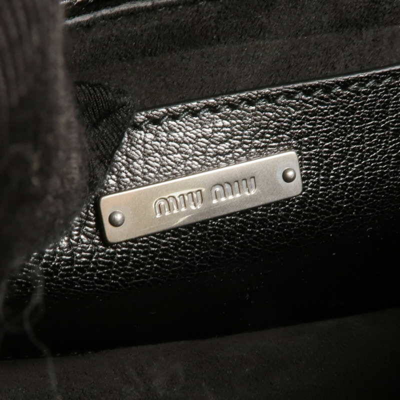 Miu Miu 山羊皮皮革Shoulder Bag銀扣肩背袋-5