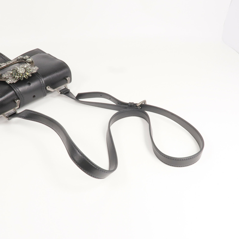 Miu Miu 山羊皮皮革Shoulder Bag銀扣肩背袋-8