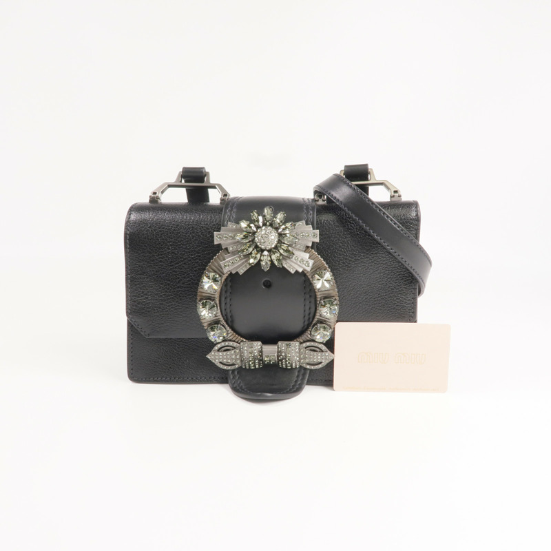 Miu Miu 山羊皮皮革Shoulder Bag銀扣肩背袋-10