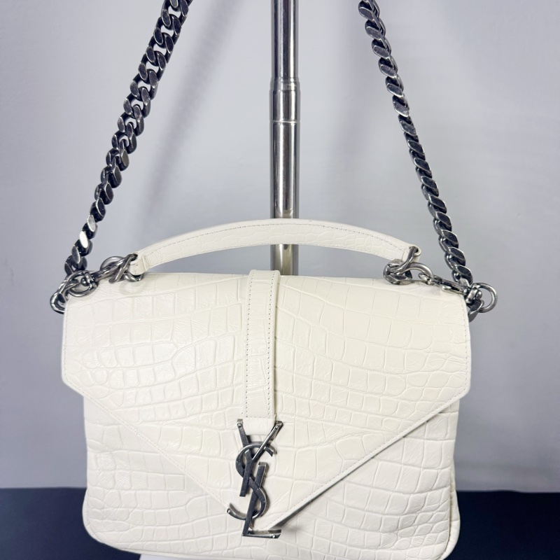 YSL 稀有鱷魚皮Saint LaurentEnvelope 翻蓋郵差包信封包學院包-0