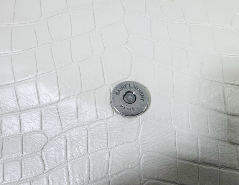 YSL 稀有鱷魚皮Saint LaurentEnvelope 翻蓋郵差包信封包學院包-9