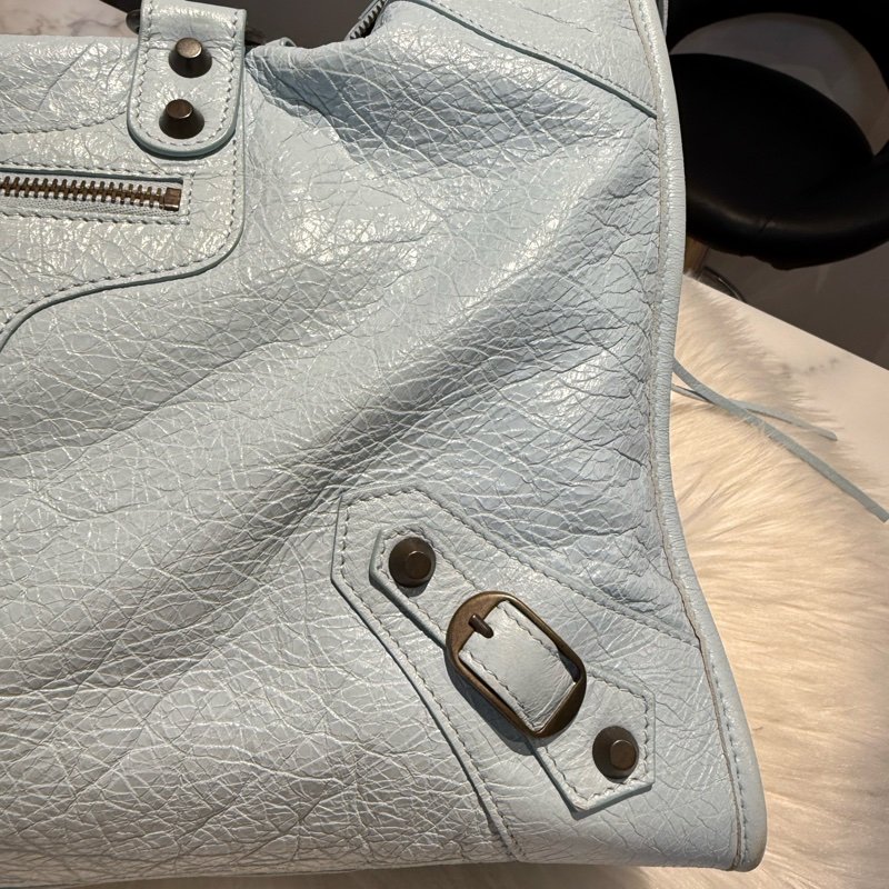 巴黎世家 work 機車包 寶寶藍-4