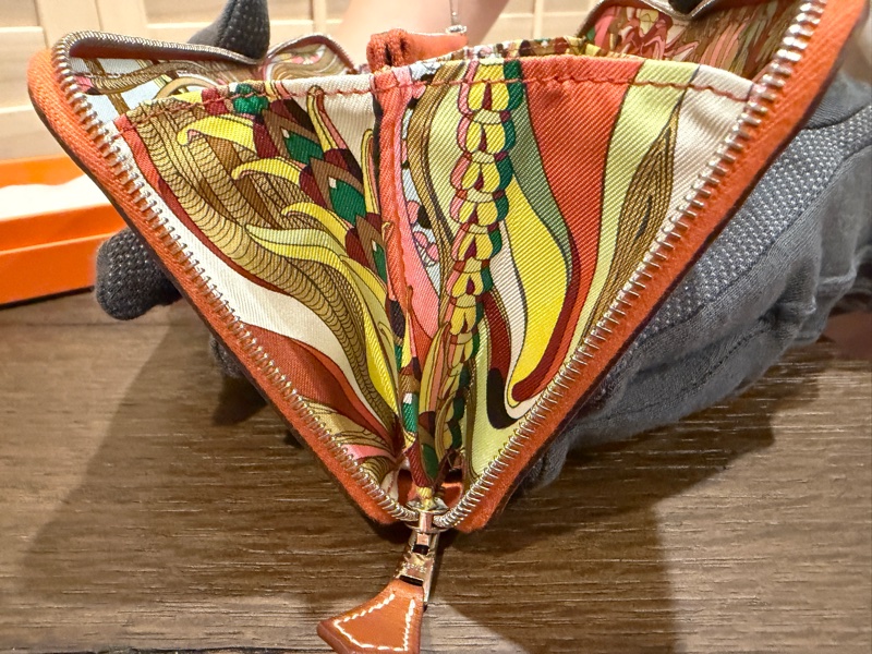 Hermes 絲巾長夾 Epsom Y 刻-11