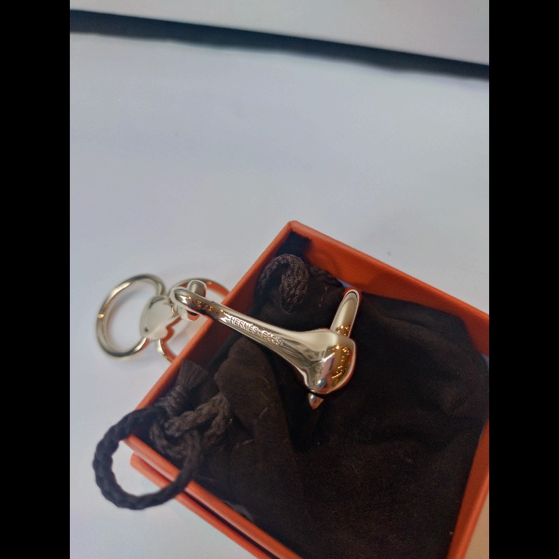 Hermes 淡金三環絲巾釦 Mors 90-1