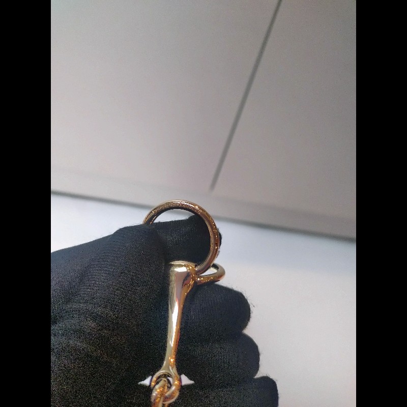 Hermes 淡金三環絲巾釦 Mors 90-6