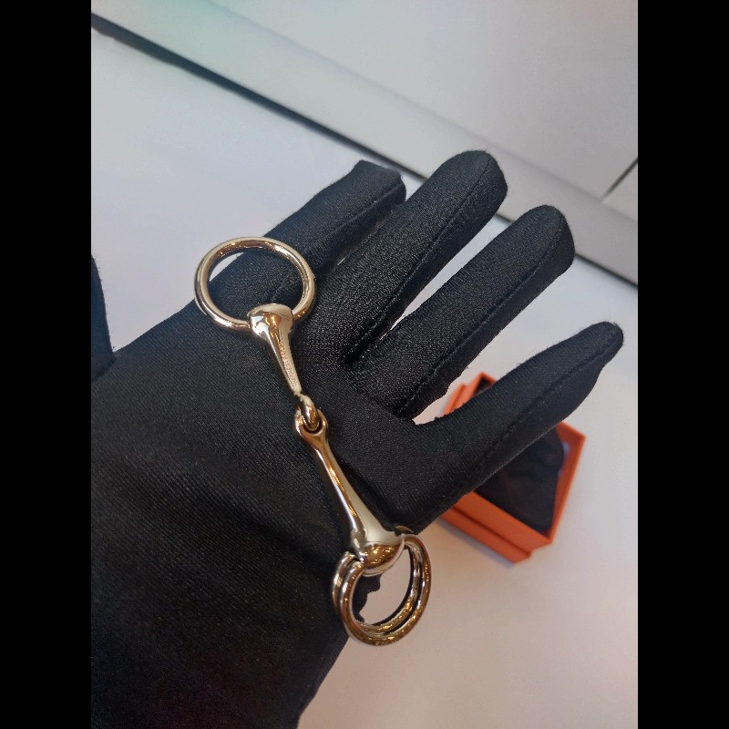 Hermes 淡金三環絲巾釦 Mors 90-7