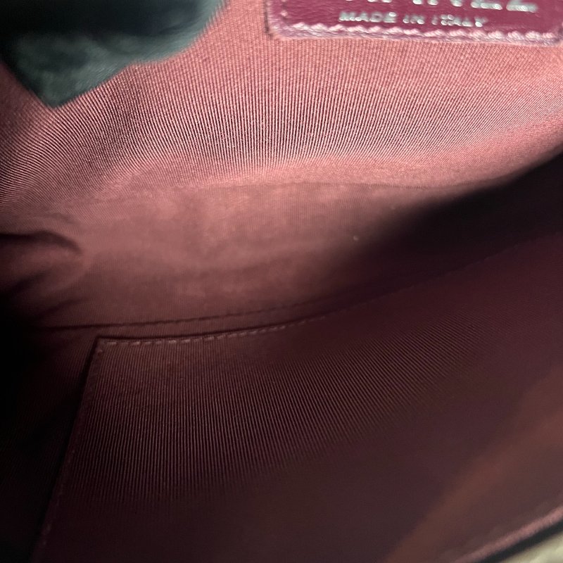 CHANEL BOY28銀釦山型紋鏈條包 灰 20開-9