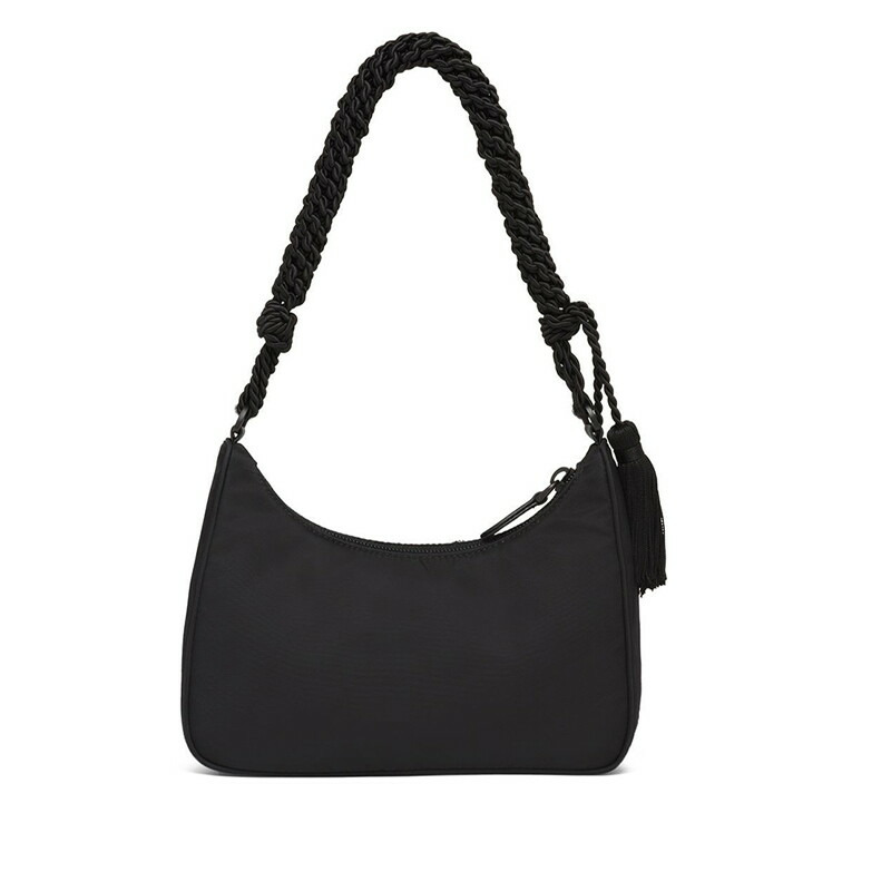 PRADA 復刻版石花 1BC204 V4FO 2DJL 黑色-3